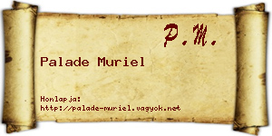 Palade Muriel névjegykártya